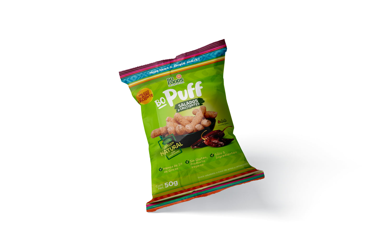 Inflados BO PUFF guajillo y limón (paquete de 12 pzas)